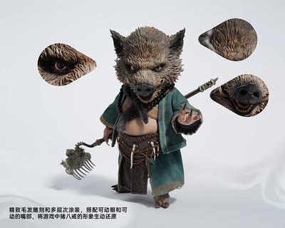 【正版授權】INART-黑神話：悟空 豬八戒 收藏級可動人偶1