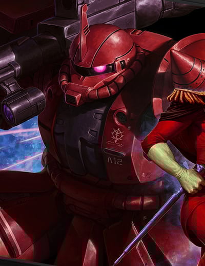 【週邊】千鳥社－機動戰士鋼彈 赤色彗星的征途 裝飾畫&滑鼠墊3