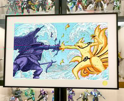 【週邊】星空工作室－火影忍者 九尾vs須佐 裝飾畫1