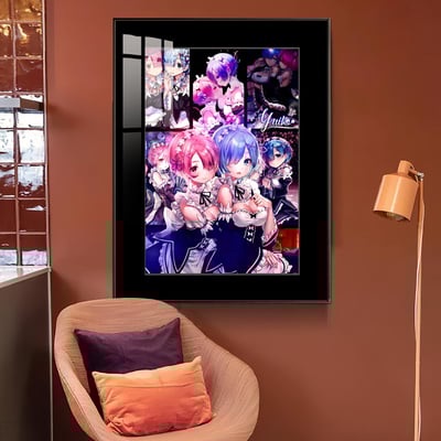 【週邊】橘子工作室－Re:從零開始的異世界生活 蕾姆 拉姆 切片海報 裝飾畫3