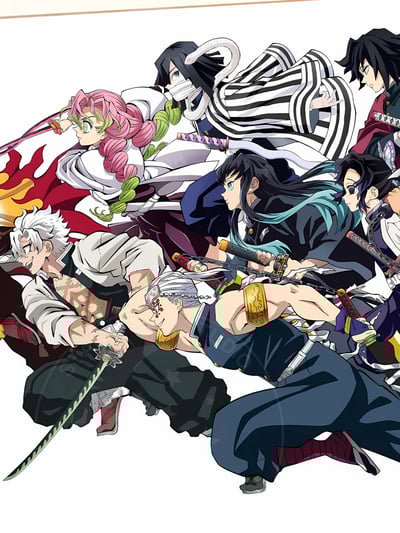 【週邊】星空工作室-出擊九柱 鬼滅之刃 無限城篇炎柱煉獄杏壽郎富岡義勇動漫二次元裝飾畫3