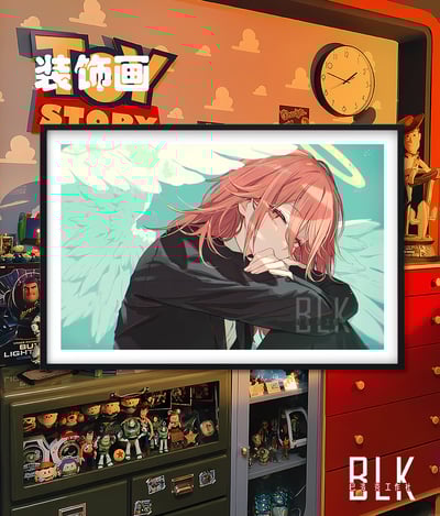 【週邊】巴洛克－鏈鋸人 天使 裝飾畫＆冰箱貼1