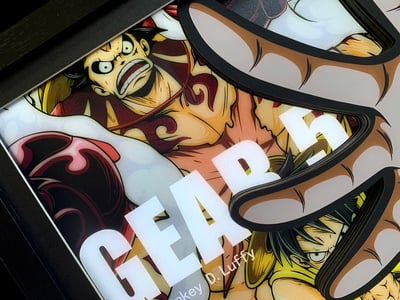 【週邊】神秘畫廊-光導變換五檔路飛3D紙藝立體畫6