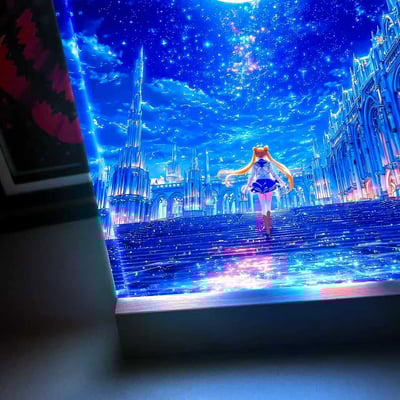 【週邊】阿喵畫社－美少女戰士 水兵月 發光卡磚4