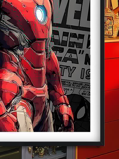 【週邊】巴洛克-復古鋼鐵人漫威Iron Man東尼史塔克鐵人唐尼動漫裝飾畫3