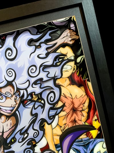 【週邊】神秘畫廊-光導變換五檔路飛3D紙藝立體畫5