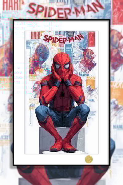 【週邊】H2工作室－塗鴉蜘蛛人 裝飾畫1