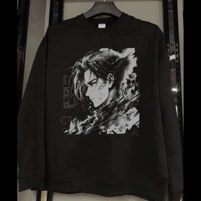 【週邊】阿喵畫社-兵長無帽長袖衛衣4