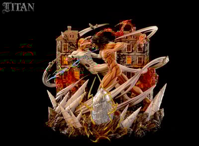 【進擊的巨人】TITAN工作室-大型巨人 第一彈 戰錘巨人VS進巨3