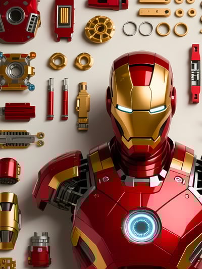 【週邊】星空工作室-拆甲鋼鐵人 東尼史塔克復仇者聯盟Iron Man鐵人動畫裝飾畫3