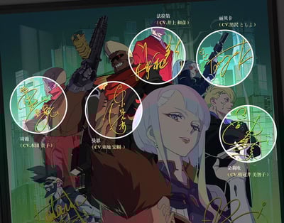 【週邊】千鳥社-賽博龐克邊緣行者麗貝卡露西大衛簽名裝飾畫5