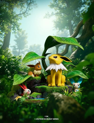 【寶可夢】SK工作室-生態系列 雷伊布進化組4