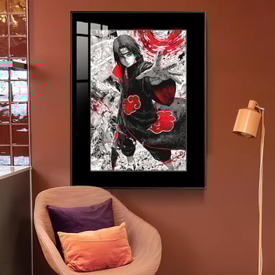 【週邊】橘子工作室－火影忍者 鼬神 黑白漫畫銅版風 裝飾畫3