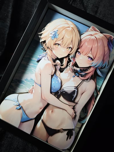 【週邊】泥棒貓工作室-極簡立體裝飾畫 D9-001 螢&珊瑚宮心海5