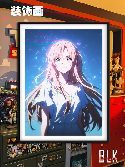 【週邊】巴洛克-閃閃亞絲娜結城明日奈蒂塔妮亞刀劍神域動漫裝飾畫 冰箱貼2