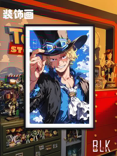 【週邊】巴洛克－海賊王 薩博 裝飾畫 & 冰箱貼1
