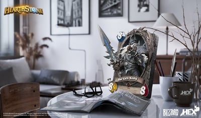 【正版授權】Blizzard x HEX Collectibles-暴雪遊戲 爐石傳說 巫妖王卡牌藝術雕像17