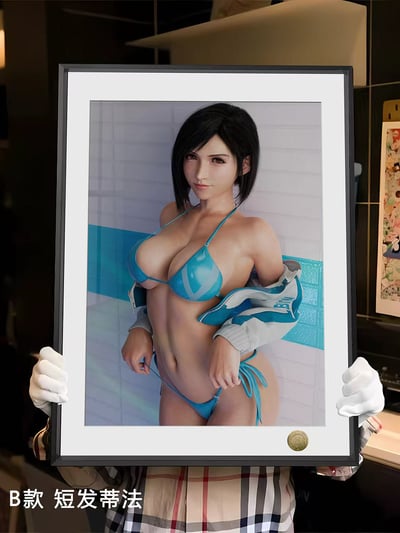 【週邊】皇呱工作室-最終幻想愛麗絲蒂法Tifa尤菲裝飾畫2