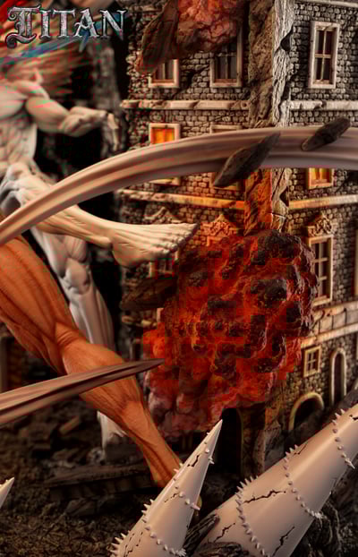 【進擊的巨人】TITAN工作室-大型巨人 第一彈 戰錘巨人VS進巨19