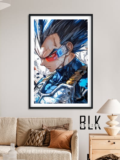 【週邊】巴洛克－七龍珠 戰鬥貝吉塔 裝飾畫 & 冰箱貼4