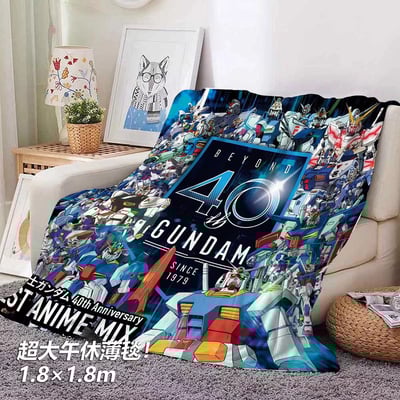 【週邊】千鳥社-機動戰士高達GUNDAM週年午睡毯地毯裝飾畫2