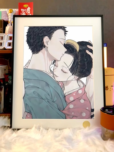 【週邊】星空工作室-晚安，狛治先生 鬼滅之刃無限城猗窩座戀雪動畫二次元裝飾畫3