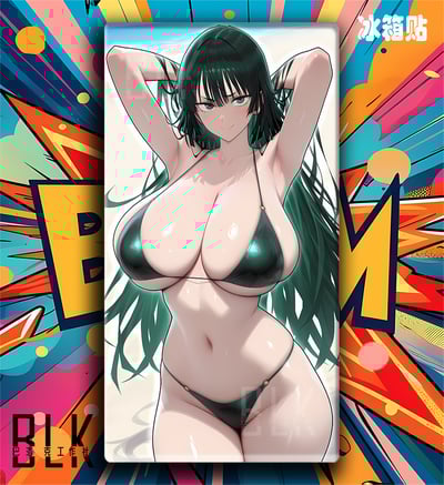 【週邊】巴洛克－一拳超人 泳裝吹雪 裝飾畫 & 冰箱貼4