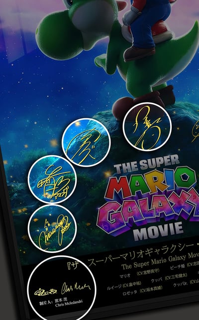 【週邊】千鳥社－超級馬力歐銀河大電影  簽名裝飾畫4