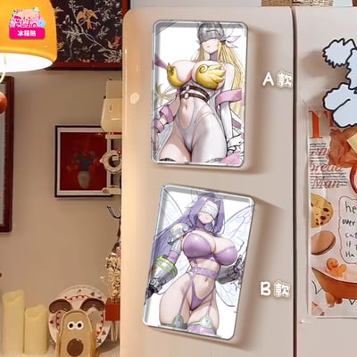 【週邊】阿喵畫社－數碼寶貝 天女獸＆仙女獸 雙聯 裝飾畫&午睡毛毯&冰箱貼4