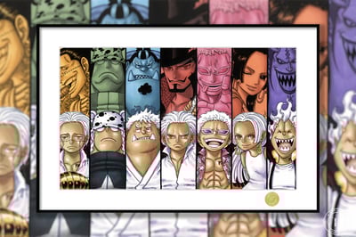 【週邊】H2工作室－海賊王 熾天使 七武海 女帝漢庫克 鷹眼 明哥 克洛克達爾 大熊 裝飾畫1