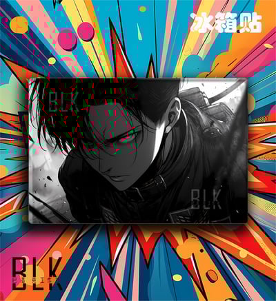 【週邊】巴洛克－進擊的巨人 兵長利威爾 裝飾畫&冰箱貼5