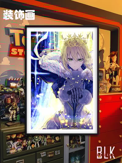 【週邊】巴洛克－Fate 王冠saber 裝飾畫＆冰箱貼1