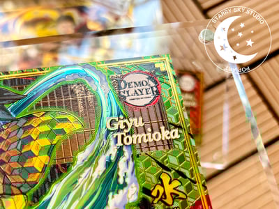 【週邊】星空工作室-九柱折光鐳射版畫磚 鬼滅之刃無限城篇炎柱煉獄杏壽郎富岡義勇蝴蝶忍4