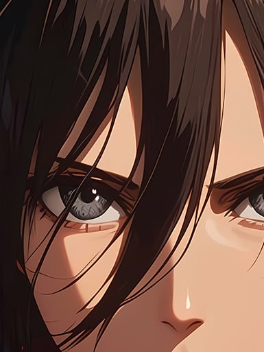 【週邊】巴洛克－進擊的巨人 三笠頭像 裝飾畫 & 冰箱貼2