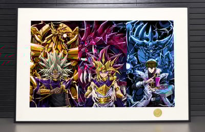 【週邊】H2工作室-三幻神 遊戲王法老王阿圖姆海馬天空龍翼神龍巨神兵裝飾畫2