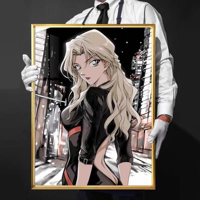 【週邊】千鳥社-名偵探柯南貝爾摩德苦艾酒貝姐午睡毯地毯裝飾畫4