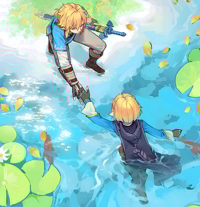 【週邊】H2工作室-與你同行 薩爾達傳說王國之淚曠野之息林克裝飾畫3