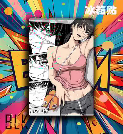 【週邊】巴洛克－電鋸人 漫格三鷹朝 瑪奇瑪 帕瓦 裝飾畫 & 冰箱貼9