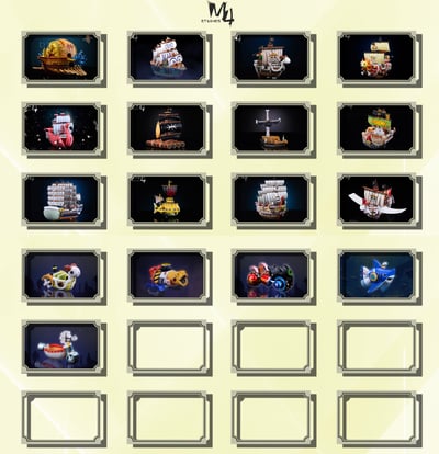 【海賊王】M4工作室-全員船系列 第十七彈 桑尼工具船 白木馬1號4