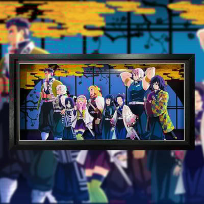 【週邊】神秘畫廊-鬼滅之刃九柱3D紙藝立體畫1