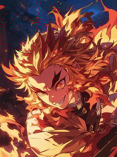 【週邊】巴洛克－鬼滅之刃 煉獄杏壽郎 裝飾畫&冰箱貼2