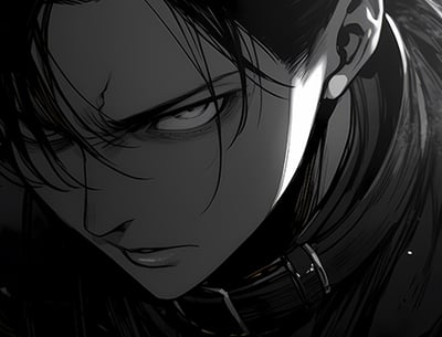 【週邊】巴洛克－進擊的巨人 兵長利威爾 裝飾畫&冰箱貼2