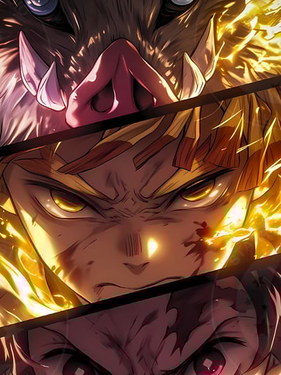 【週邊】星空工作室－鬼滅之刃 鬼滅四人組 裝飾畫3