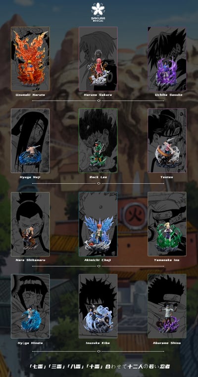 【火影忍者】櫻花 studio-火影輕雕像共鳴系列 第十二彈 春野櫻 第十三彈 犬塚牙16