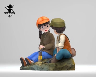 【宮崎駿】稻草人工作室-天空之城 油燈旁的希達與巴魯4