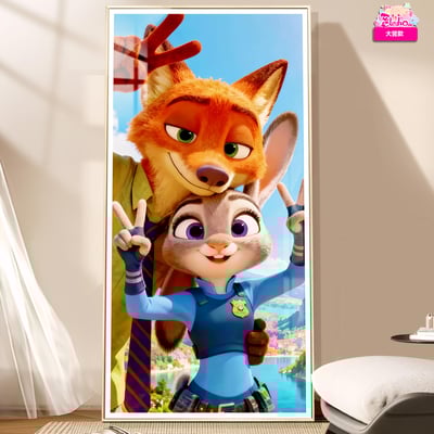 【週邊】阿喵畫社－動物方程式 尼克＆茱蒂 大竪款 裝飾畫3