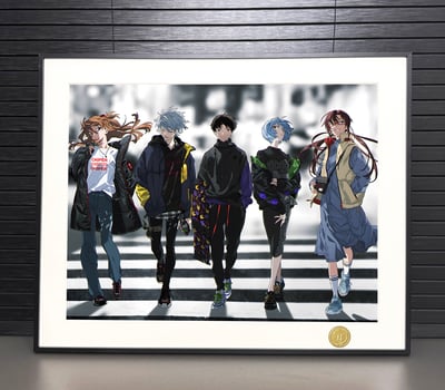 【週邊】H2工作室-潮流EVA 新世紀福音戰士明日香綾波麗碇真嗣渚薰裝飾畫2