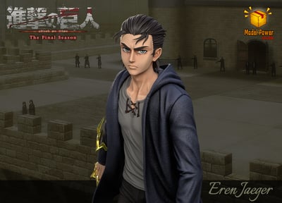 【進擊的巨人】Model Power-進擊的巨人 第5彈 艾倫耶格爾&皮克芬格爾 對峙名場面3