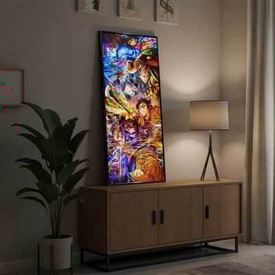 《週邊》千鳥社-鬼滅之刃無限城海報猗窩座義勇炭治郎善逸蝴蝶忍裝飾畫海報4