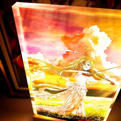 【週邊】阿喵畫社－四月是你的謊言 宮園薰 發光卡磚1